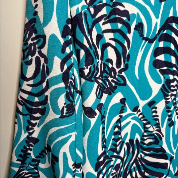 Lilly Pulitzer Blue Long Sleeve Tunic Zebra Dress - Picture 7 of 13